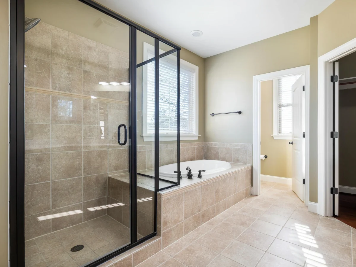bathroom-corner-shower-marble-tiles-daffodil-tiling bathroom corner shower marble tiles daffodil tiling