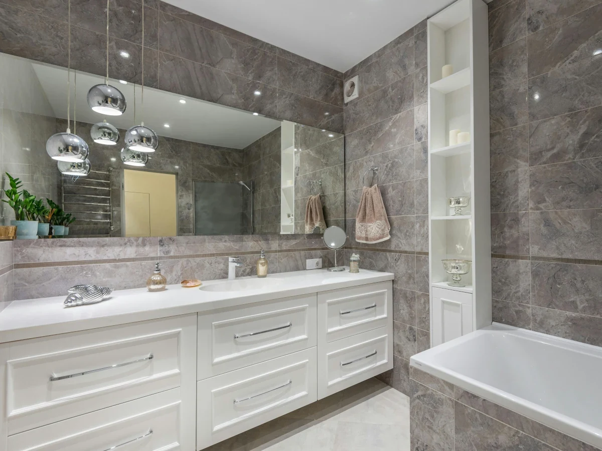 wet-room-installation bathroom wet room large format tiles daffodil tiling